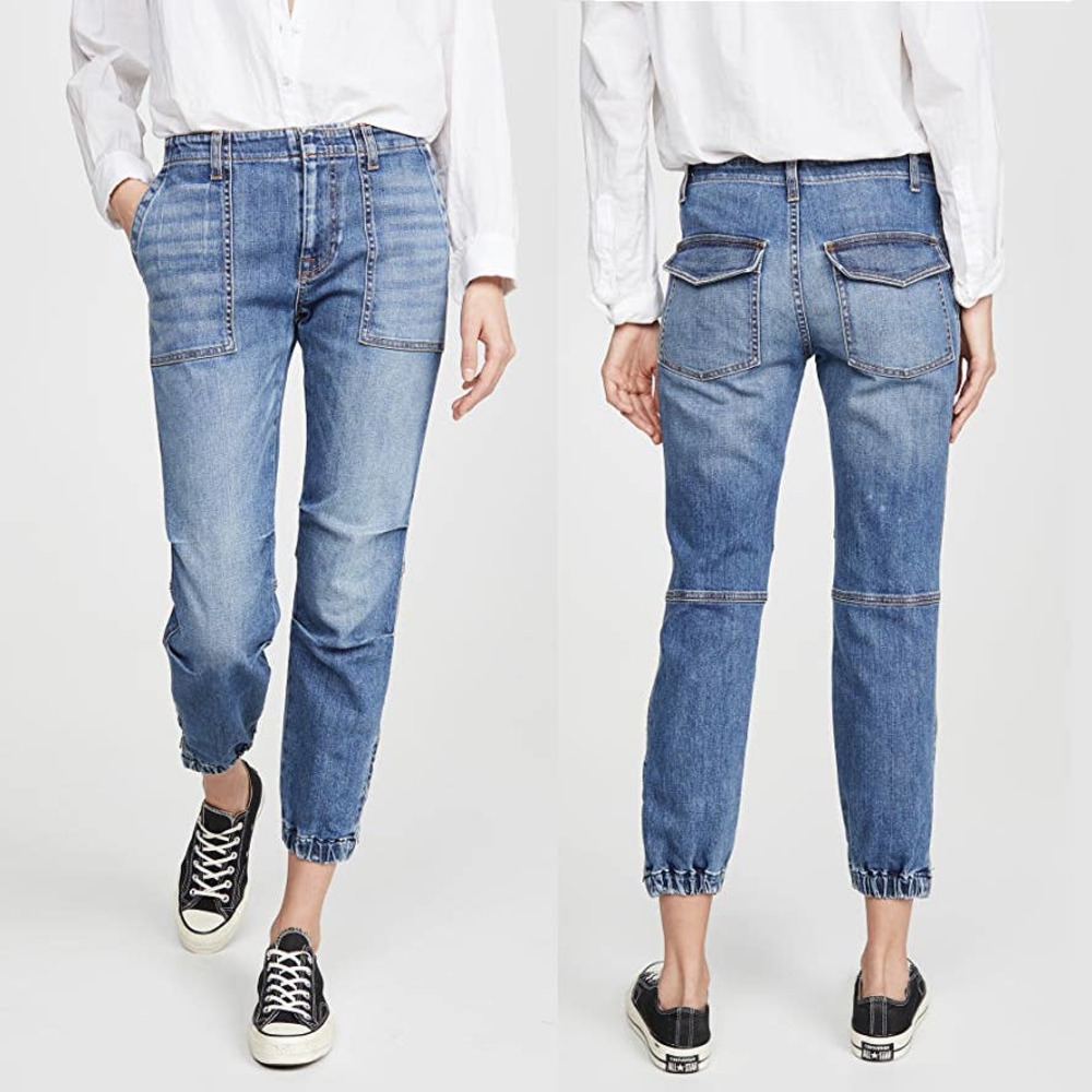 Nili Lotan Blue Ankle & Cropped Jeans